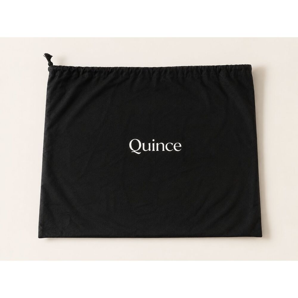 Quince Black Drawstring Dust Bag Storage Pouch 23 x 18